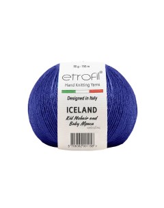 Пряжа для вязания Iceland 50г 250м кид мохер 70533 темно синий 10 мотков Etrofil