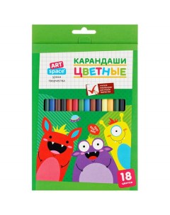 Набор цветных карандашей 18 цв арт 325678 3 набора Artspace