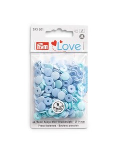 Кнопки Love Color Shaps Mini голубой 36 шт 393501 Prym