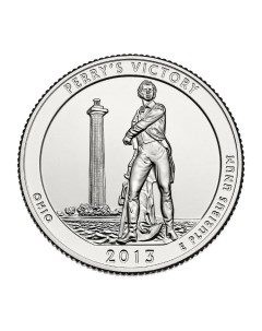Пам монета 25 центов квотер Национальные парки Международный Мемориал Мира США 2013 г Nobrand