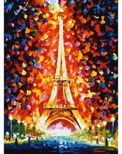 Картина по номерам Париж огни Эйфелевой башни 30x40 Белоснежка