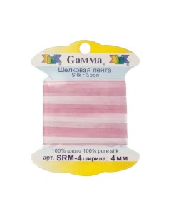 Тесьма декоративная Gamma шелковая 4 мм 9 1 м SRM 4 бледно розовый светло сиреневый