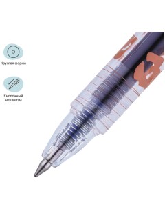 Ручка гелевая стираемая автоматическая Cute Paws синяя 0 5мм ассорти с топпером Meshu