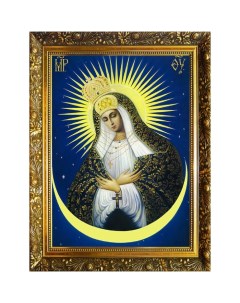 Алмазная мозаика без подрамника Остробрамская икона Божией Матери 30 х 40 см Милато