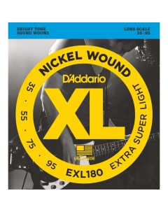 Струны для бас гитары DAddario EXL180 D`addario