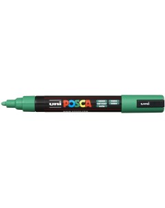 Маркер перманентный Uni Posca 1 8 2 5мм овальный зеленый 1 штука Uni mitsubishi pencil