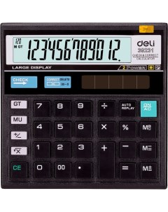Калькулятор настольный E39231 черный 12 разр Deli