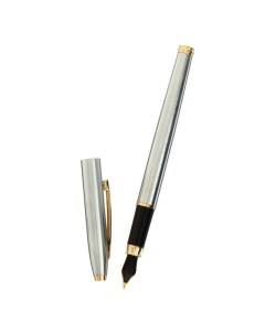 Перьевая ручка Sterling линия 0 8 мм чернила синие корпус хром золото Luxor