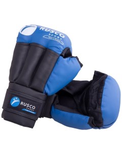 Перчатки для рукопашного боя 10 oz к з синий Rusco