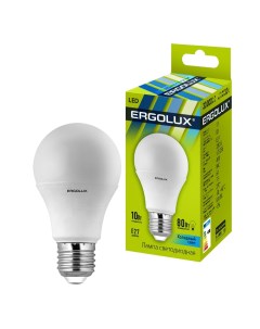 Лампа светодиодная LED A60 10W E27 4K ЛОН Ergolux