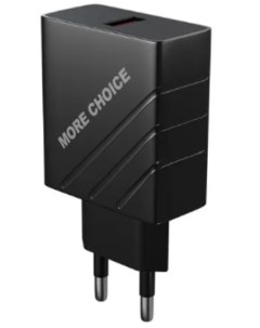 Зарядное устройство сетевое NC51QC 1USB 3 0A QC3 0 быстрая зарядка Black More choice