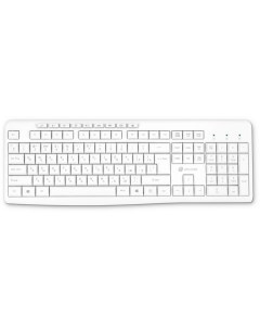 Клавиатура K225W белый 1875235 белая USB беспроводная Multimedia 1875235 Oklick