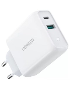 Зарядное устройство сетевое CD170 60468 USB Type A Type C 38W цвет белый Ugreen