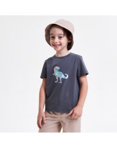 Графитовая футболка с динозавром 1st.baby