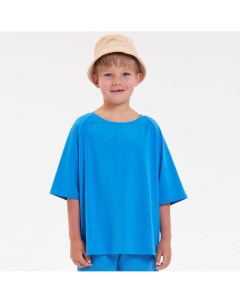Голубая однотонная футболка Zaap