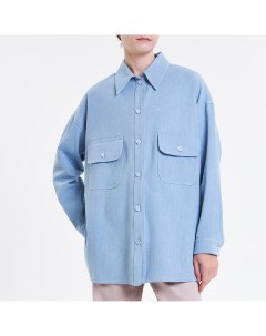 Голубая джинсовая рубашка с карманами Thestama