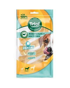 Dental лакомство для собак средних пород косточки жевательные 120 г Триол