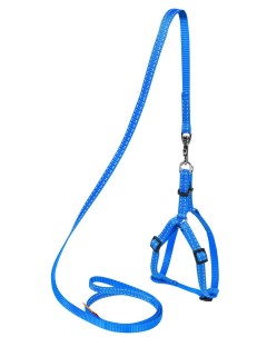 Шлея Dog Extremе нейлоновая с поводком для кошек 28 40 см Синий Collar