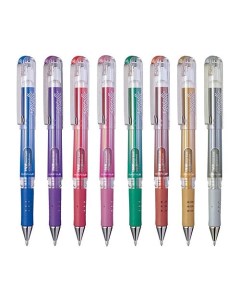 Ручка гелевая с металлическим наконечником Pente Hybrid Gel Grip DX 1 0 мм цвет серебристый Pentel