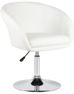Кресло дизайнерское белый 8600 LM 8600 LM цвет сиденья белый основания хром Dobrin