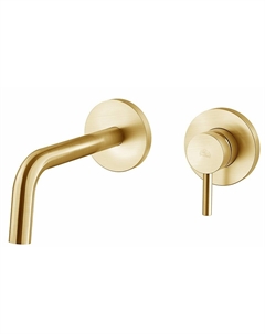 Смеситель для раковины Light LIG007HGSP70 золото медовое брашированное со встраиваемой частью Paffoni