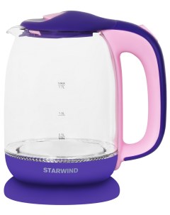Чайник SKG1513 1 7л 2200Вт пластик стекло фиолетовый розовый SKG1513 Starwind