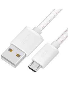 Кабель USB Micro USB быстрая зарядка 3A 1 м белый розовый GCR UA1U GCR 54450 Greenconnect