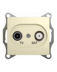 Розетка TV SAT Glossa бежевый оконечная без рамки GSL000297 Schneider electric
