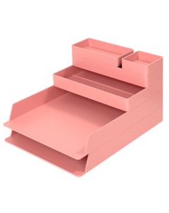 Подставка органайзер Nusign 5 отделений пластик розовый ENS001PINK Deli