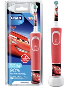 Зубная щетка электрическая Cars 1 насадка 3 режима красный 4210201244554 Oral-b