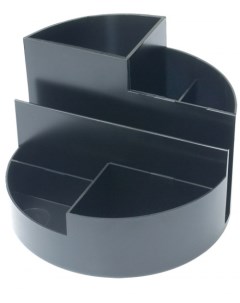 Подставка органайзер Профи 6 отделений пластик черный ОР01 Стамм