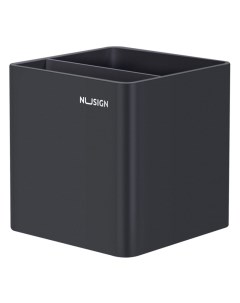 Подставка Nusign 2 отделения пластик черный NS011BLACK Deli