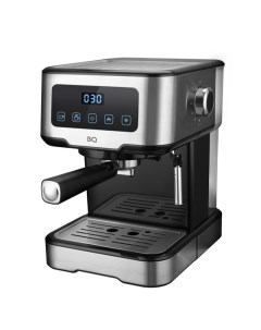 Кофеварка рожковая СМ9000 1 1 кВт кофе молотый 1 5 л ручной капучинатор дисплей серебристый черный Bq