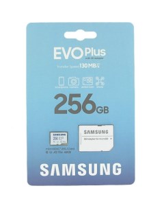 Карта памяти 256Gb microSDXC EVO Plus Class 10 UHS I U3 V30 A2 адаптер MB MC256KA KR Samsung