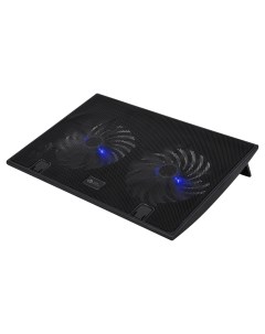 Охлаждающая подставка для ноутбука 17 D NCP170 2H вентилятор 2x160 синяя подсветка 2xUSB металл плас Digma