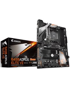 Материнская плата B450 AORUS ELITE V2 SocketAM4 AMD B450 4xDDR4 2PCI Ex16 6SATA3 7 1 ch GLAN 6 USB 3 Gigabyte