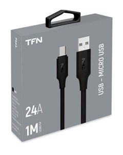 Кабель USB Micro USB 2 4A 1м черный CMICUSB1MBK Tfn