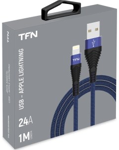 Кабель USB Lightning 8 pin 2 4A 1м синий черный Forza CFZLIGUSB1MBL Tfn