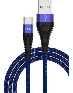 Кабель USB USB Type C быстрая зарядка 3A 1 м черный синий Forza CFZUSBCUSB1MBL Tfn