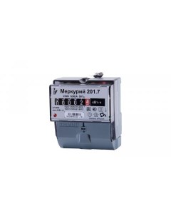 Счетчик электроэнергии Меркурий 201 7 однофазный однотарифный класс точности 1 0 ЭМОУ 5 А 60 А 32680 Incotex