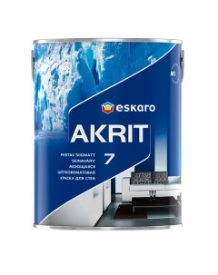 Краска моющаяся Akrit 7 база А белая 2 85 л Eskaro