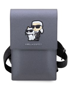 Сумка для смартфонов из экокожи Karl Choupette Silver Karl lagerfeld