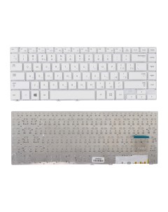 Клавиатура для ноутбука Samsung NP370R5E NP450R5E белая без рамки Azerty