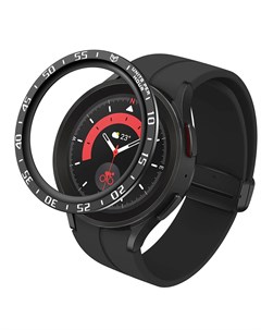 Защитное металлическое кольцо с циферблатом для Samsung Galaxy Watch 5 Pro 45мм черное Grand price