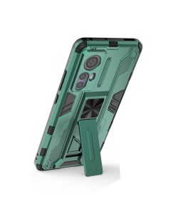 Чехол с подставкой Transformer для Xiaomi Mi 12 12X зеленый Black panther