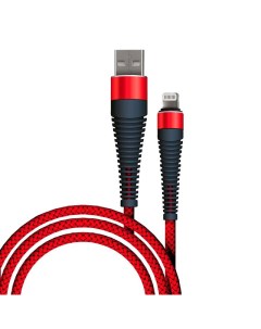 Кабель Fishbone USB Lightning 3А 1м красный 50185 Borasco