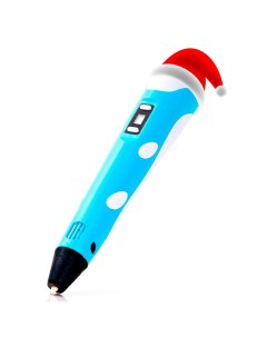 Новогодний набор 3D ручка PLUS NY2100B Трафареты голубой Spider pen