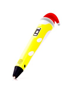 Новогодний набор 3D ручка PLUS NY2200Y Трафареты желтый Spider pen