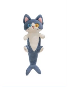 Мягкая игрушка кот акула 80 синий Little star