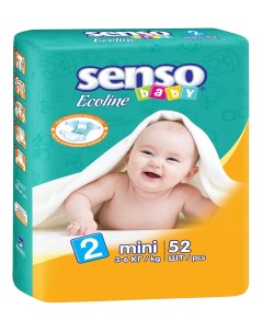 Подгузники для новорожденных Mini 3 6 кг 52 шт Senso baby
